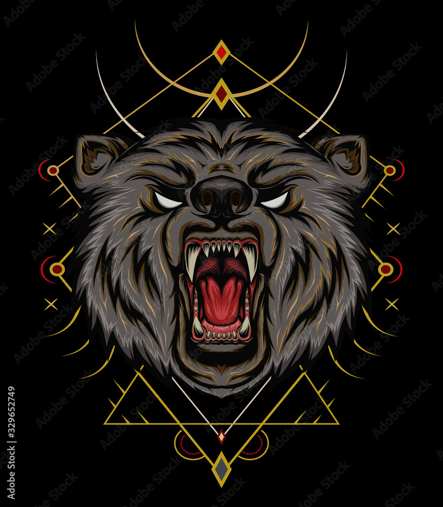 bear head logo. the bear illustration Stock Illustration | Adobe Stock