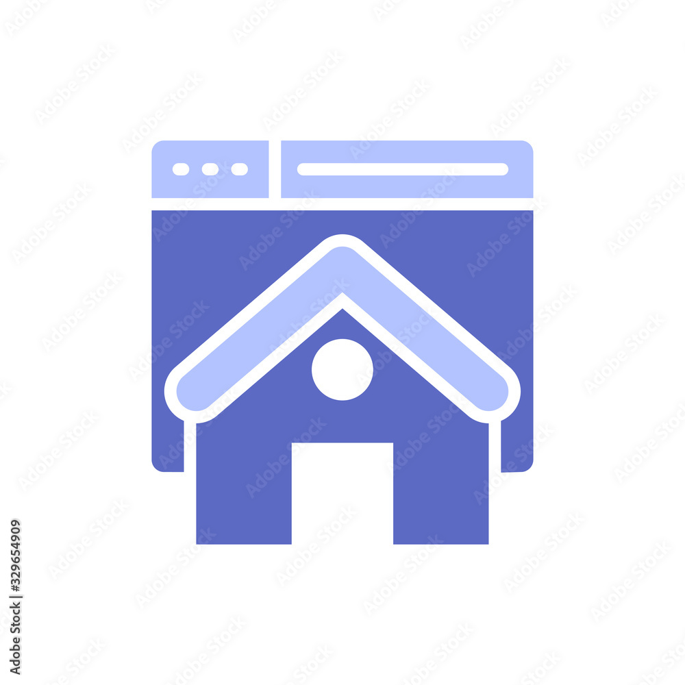 Home Page icon Vector illustration Glyph Design and Development style icon Home Page icon Vector illustration Glyph Design and Development style icon