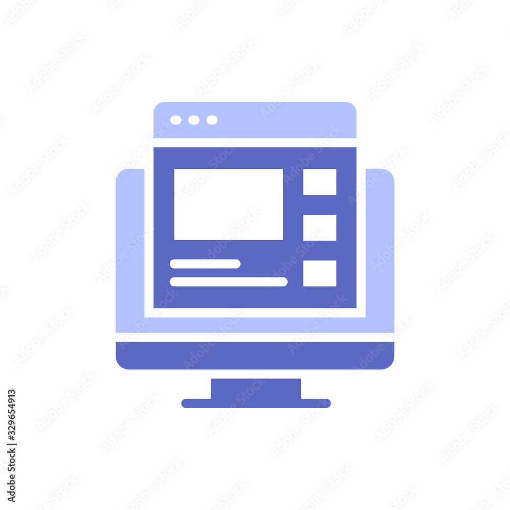 Video Content icon Vector illustration Glyph Design and Development style icon Video Content icon Vector illustration Glyph Design and Development style icon