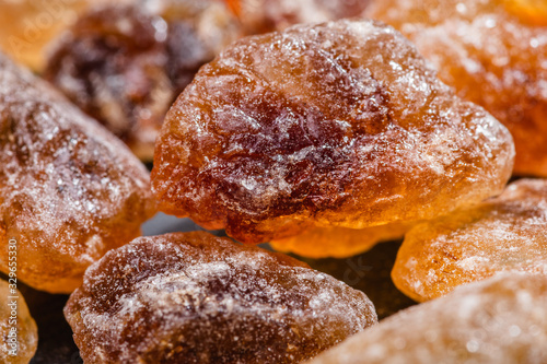  Macro view of brown sugar nuggets 