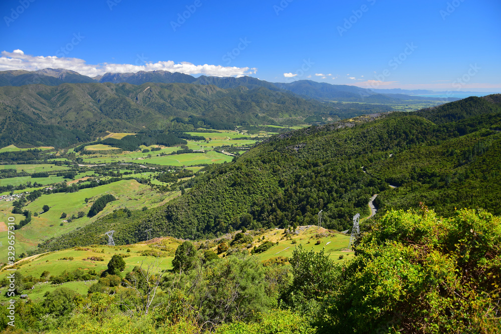 Beautiful New Zealand landscape near Takaka.