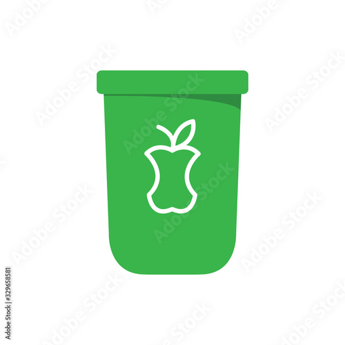 compost flat icon, vector illustration