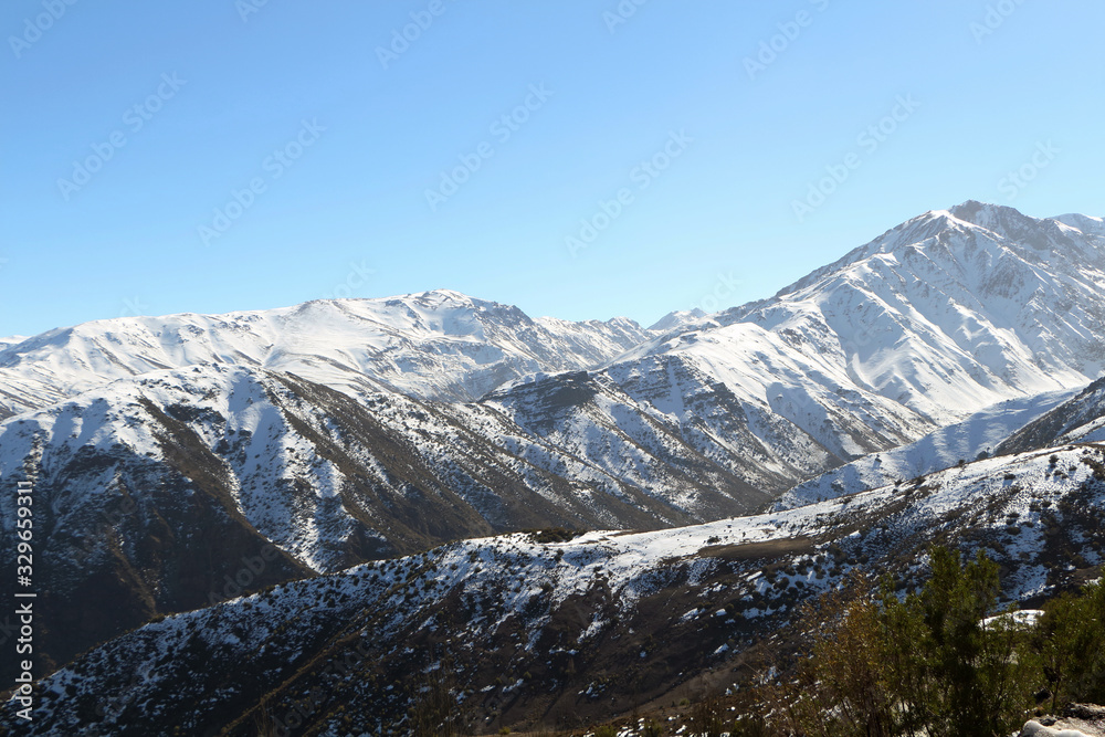 mountain landscape in valle nevado, Chile
