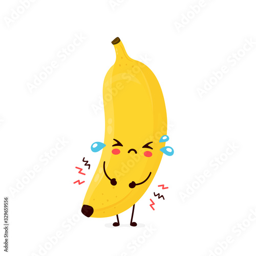 Cute sad cry banana fruit