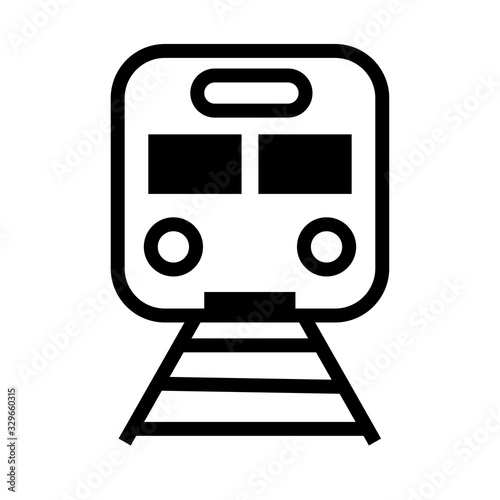 subway transport line style icon