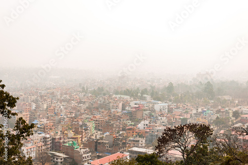 Fototapeta Naklejka Na Ścianę i Meble -  Areal view of Kathmandu, Nepal