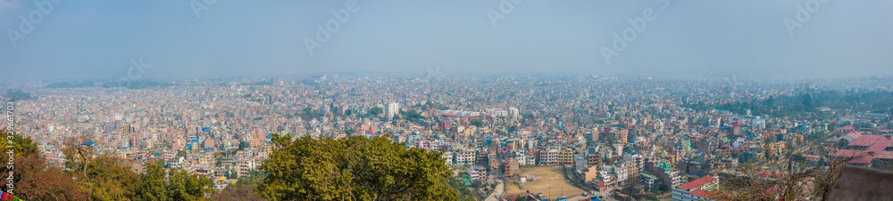 Areal view of Kathmandu, Nepal