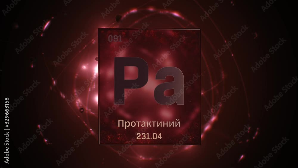 Vidéo Stock Protactinium as Element 91 of the Periodic Table ...