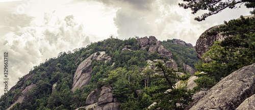 panorama view of rock hill in shenandoah national park