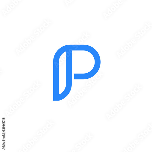 initial letter P logo