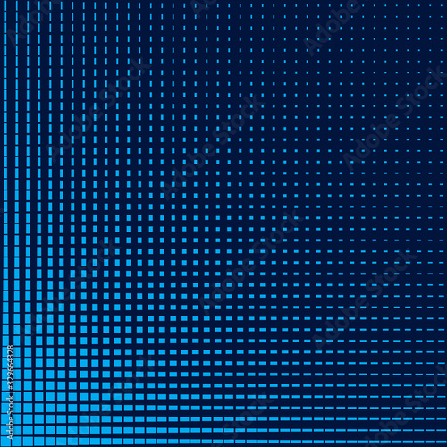 halftone blue squares background. abstract design checkered pattern.