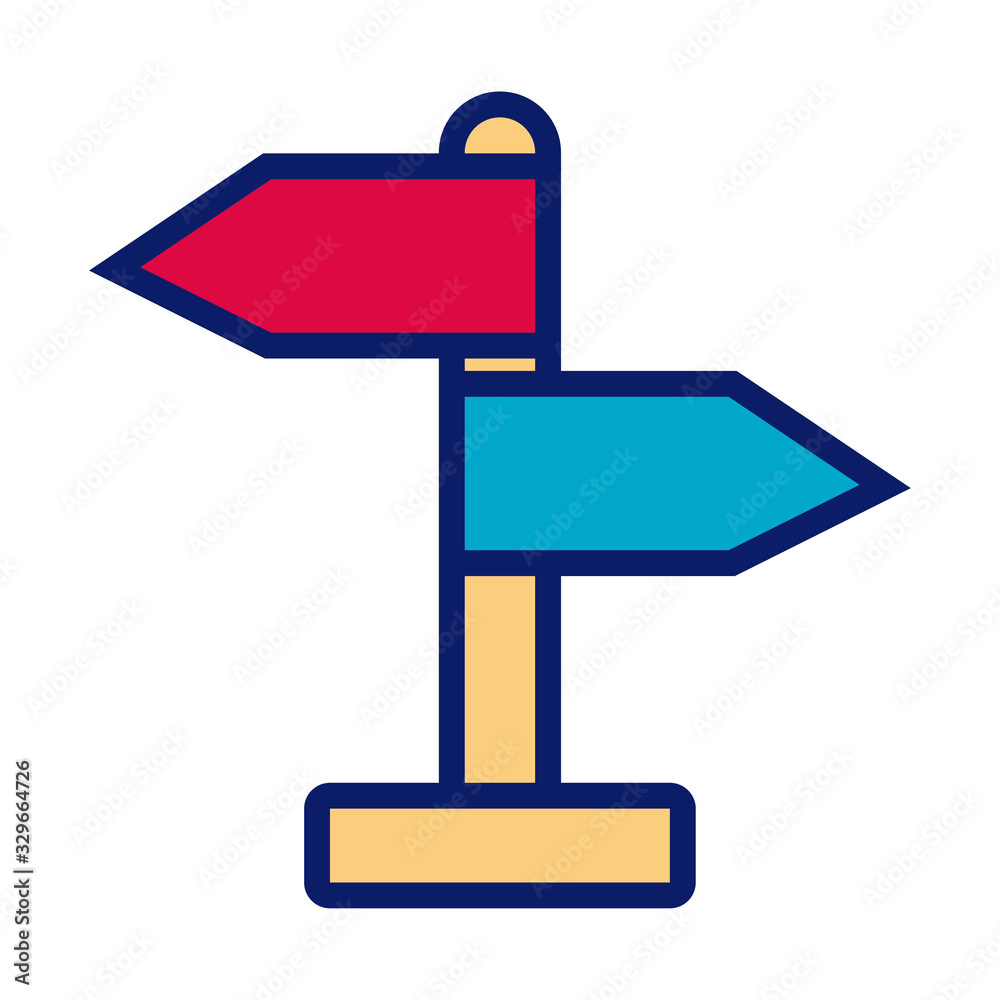 arrow guide signal line and fill style icon arrow guide signal line and fill style icon