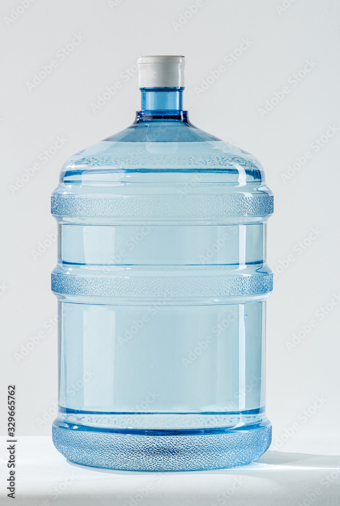 Big Blue Transparent Pet plastic water bottle for the cooler. 19 liter