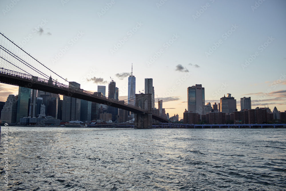 Brooklyn bridge from the water