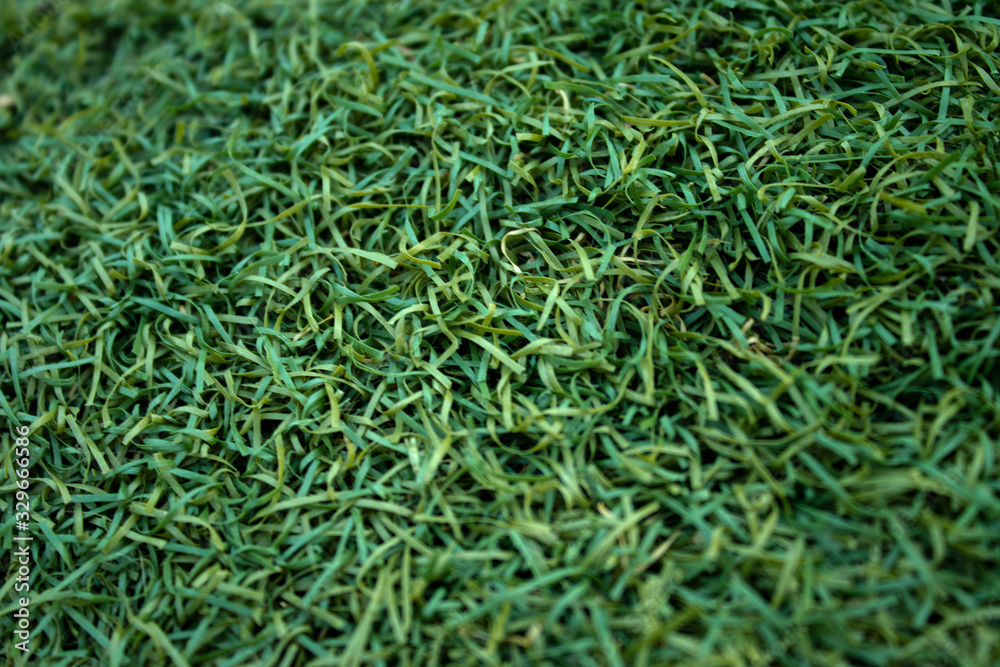 Primer plano de cesped artificial Primer plano de cesped artificial