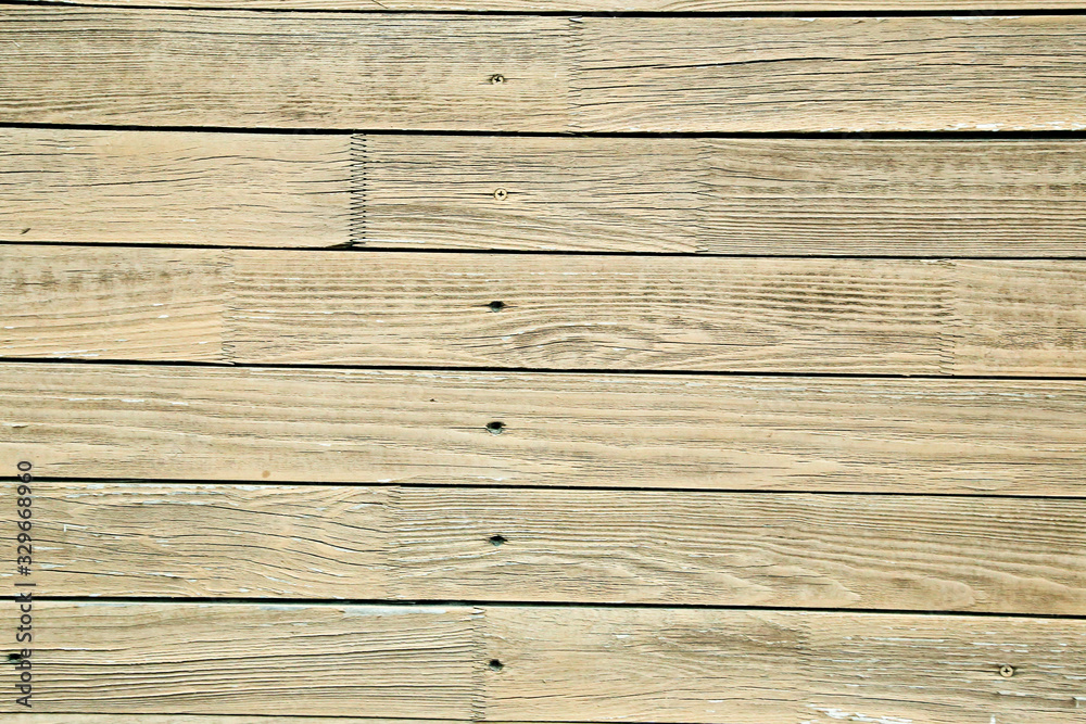 Fototapeta premium Old painted wooden fence. Background texture.