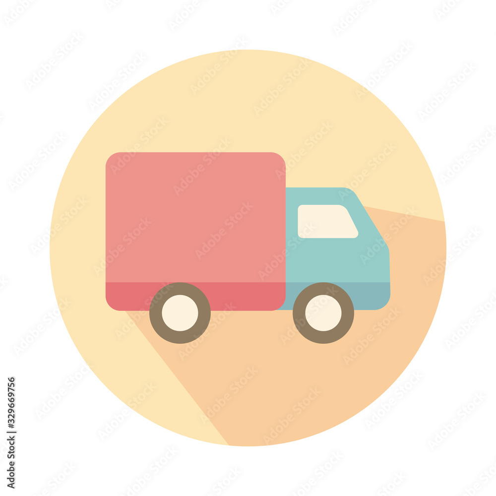 truck child toy block style icon