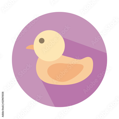 ducky child toy block style icon