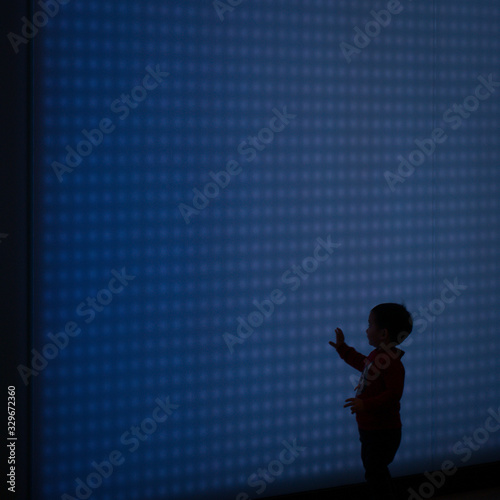 silhouette of a kid
