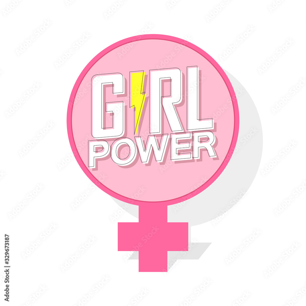 Girl Power, banner design template, vector illustration Girl Power, banner design template, vector illustration