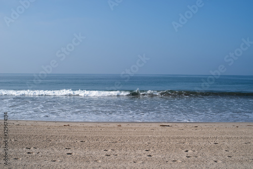 Santa Monica beach and waves