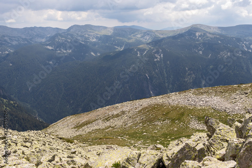 Trail from Prekorets peak to Kupen peak, Rila Mountain, Bulgaria photo