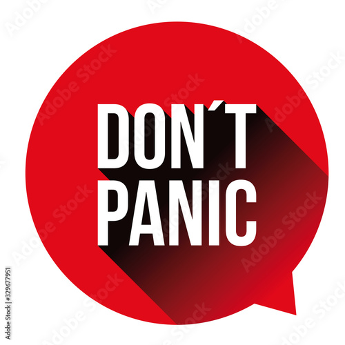 Dont Panic alert speech bubble