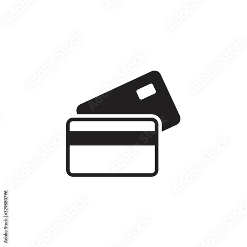 Credit Card vector icon template black color editable. Credit Card vector icon symbol Flat vector illustration for graphic and web design.