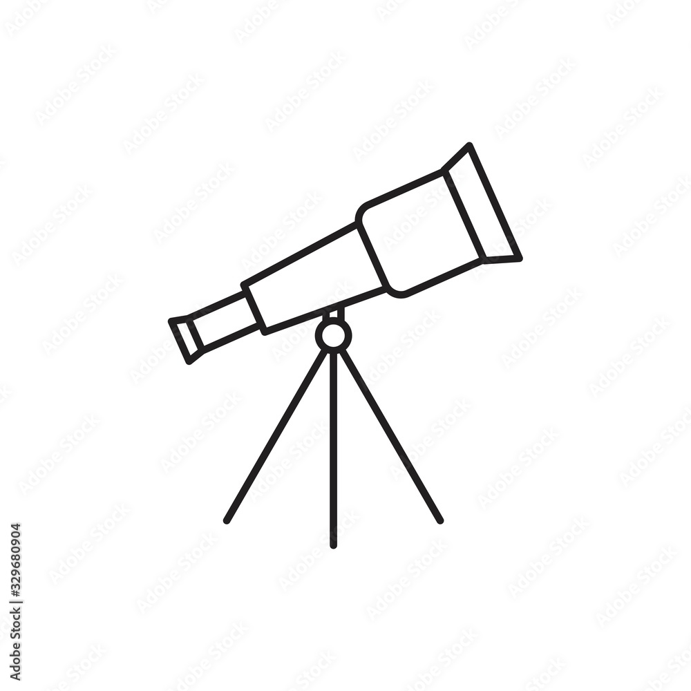 Telescope icon template black color editable. Telescope icon symbol Flat vector illustration for graphic and web design. Telescope icon template black color editable. Telescope icon symbol Flat vector illustration for graphic and web design.
