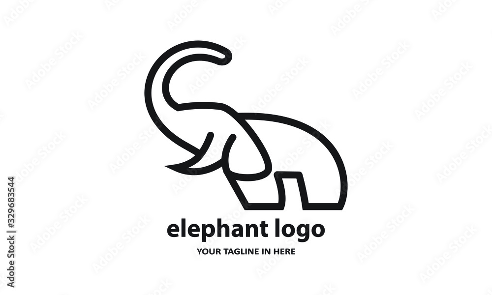 The concept of modern Sderhana elephant logo design is easy to remember The concept of modern Sderhana elephant logo design is easy to remember