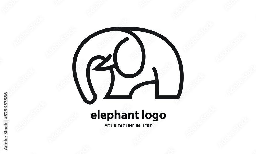 The concept of modern Sderhana elephant logo design is easy to remember The concept of modern Sderhana elephant logo design is easy to remember