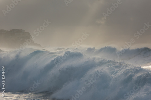 Huge waves at sunrise, Sydney Australia