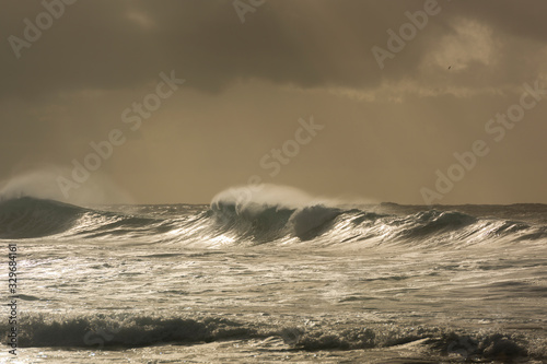 Huge waves at sunrise, Sydney Australia © Gary