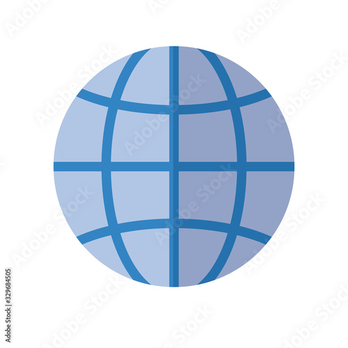 global sphere icon  flat style