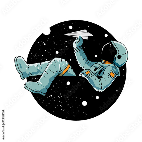 Vector Astronaut in space