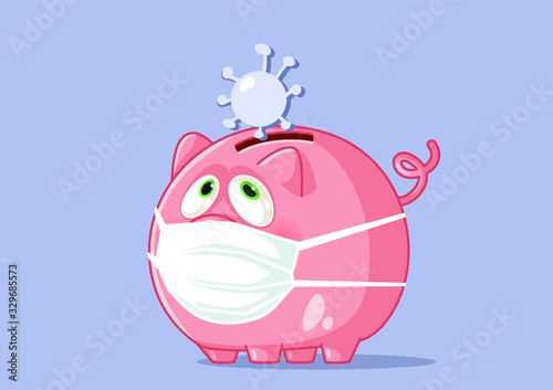  World Economy Suffering from Global Pandemic Concept Illustration