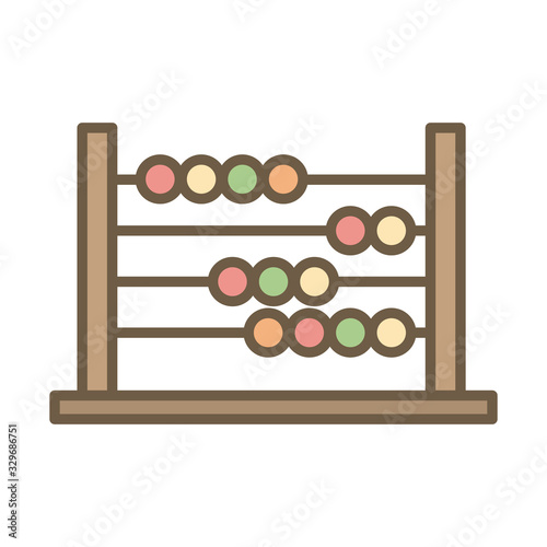 abacus child toy block style icon