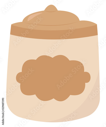 Brown sugar, illustration, vector on white background.