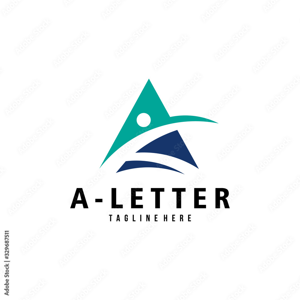 a letter logo icon vector isolated