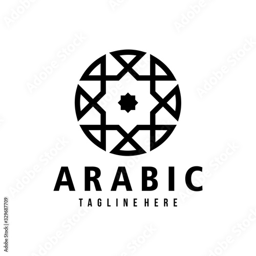 arabic logo icon vector isolated