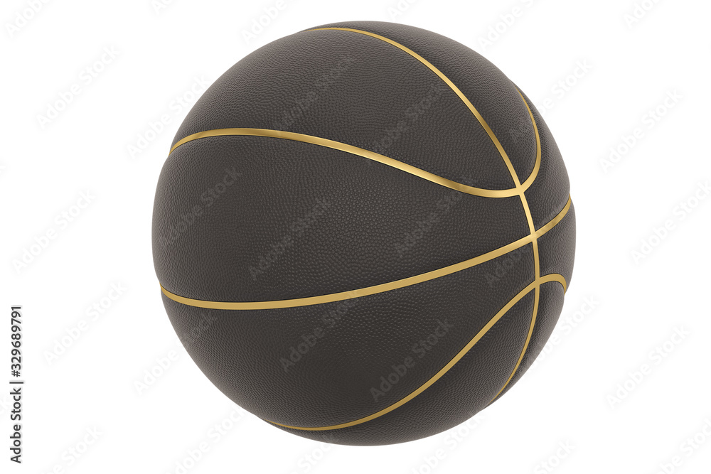 High quality render of 3D basketball.  basketball isolated on white background. 3D illustration.