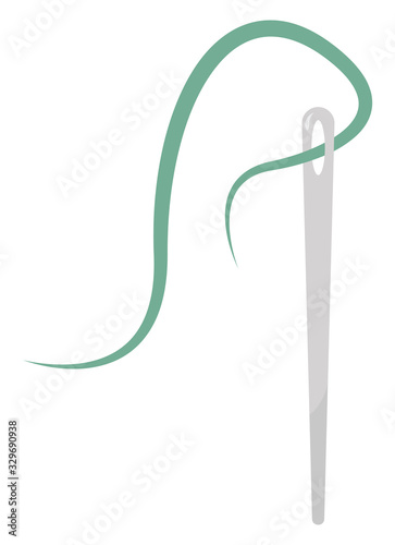 Needle, illustration, vector on white background.