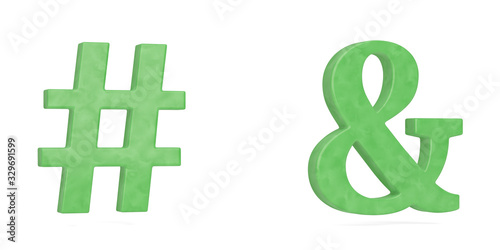 Jade symbol isolated on white background. 3D illustration.