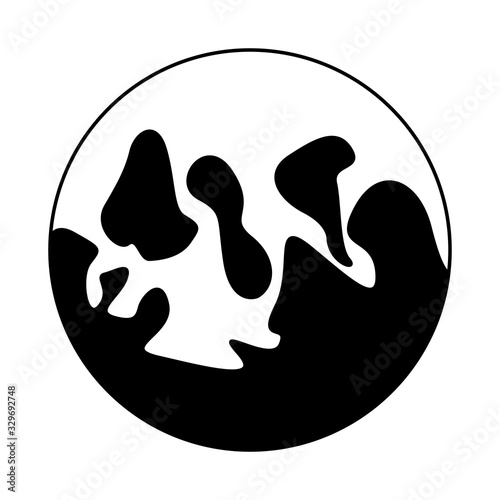 moon satellite space isolated icon