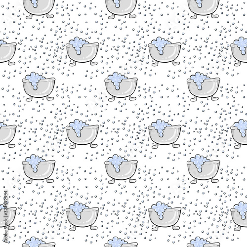 Bath soap pattern, illustration, vector on white background.