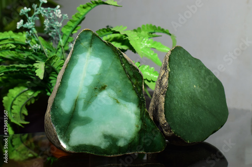 Real jade Natural sparkling green color