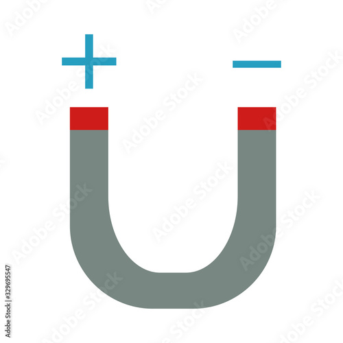 magnet tool science flat style icon