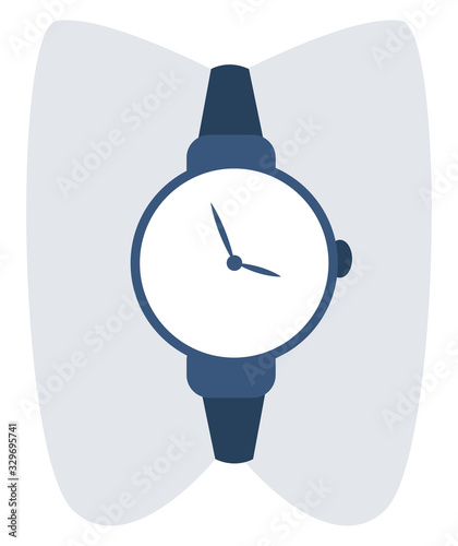 Mans watch, illustration, vector on white background.