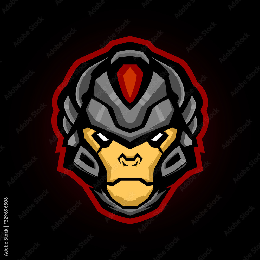 MONKEY SOLDIER MASCOT LOGO DESIGN MONKEY SOLDIER MASCOT LOGO DESIGN