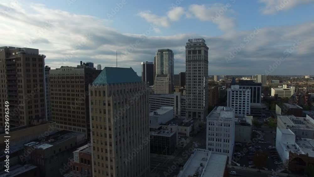 Aerial Within Skyscrapers Of Downtown Birmingham Aerial Within Skyscrapers Of Downtown Birmingham